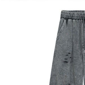 Pantalon de survêtement décontracté pour hommes, effet usé, respirant, écologique, haute qualité, léger, personnalisable, vente en gros OEM pour adultes - Product Image 5