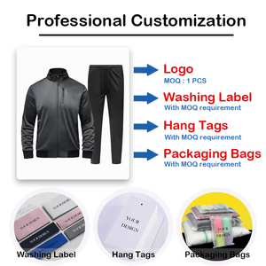 Proveedores de Conjuntos Deportivos Personalizados, Pantalones Jogger con Cuello Alto, Conjuntos Deportivos de 2 Piezas, Conjuntos Deportivos con Cremallera para Hombre - Product Image 5