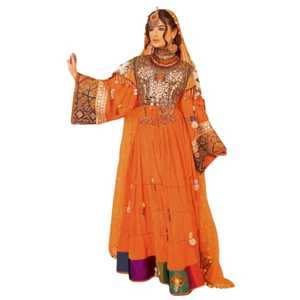 Robe de mariée afghane traditionnelle de qualité supérieure, service OEM, vintage, 3 pièces, robe mi-longue, pantalon, dentelle, volants - Product Image 1