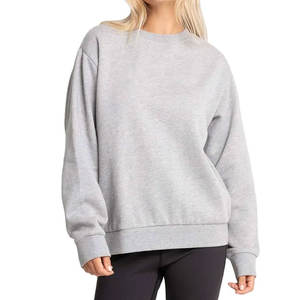 Sudadera de Cuello Redondo Lisa de Algodón con Estampado de Bordado Personalizado de Alta Calidad para Unisex, Suministro al por Mayor ODM - Product Image 1