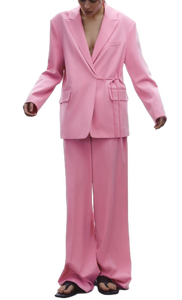 Export Quality <b>Womens</b> Pink Loose <b>Trouser</b> Stylish and Comfortable Sweatpants Perfect for Leisure Wear Available at Low Price - Product Image 2