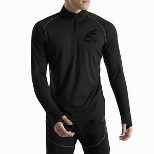 Camiseta de Compresión de Manga Larga con MOQ Bajo, Diseña Tu Propio Logotipo, Camiseta de Compresión para Hombre en Venta - Product Image 3