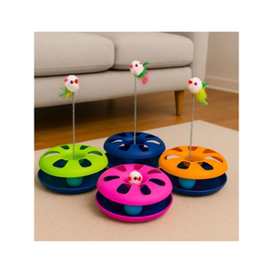 Pet Interactive <b>Track</b> Toy with Spring Mouse and <b>Ball</b> Single Layer - Product Image 2