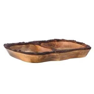 Bol en bois avec finition naturelle lisse, design artisanal, idéal pour servir en cuisine, présenter des salades et décorer la maison avec raffinement - Product Image 2