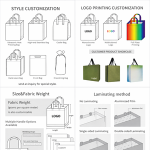 Bolsa de regalo de negocios no tejida ecológica con logotipo impreso Bolsas tejidas PP para eventos corporativos personalizados - Product Image 3