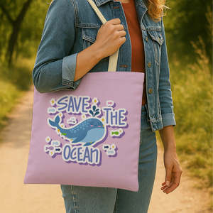 Ocean-Themed Tote Bag with Zipper Closure Large Capacity Floral <b>Decoration</b> in Denim Straw Canvas Material for <b>Summer</b> Spring Use - Product Image 2