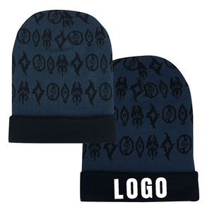 Best Price 100% Wool New Arrival Winter Jacquard Beanie Cap <b>Top</b> Trendy Custom Reversible Fleece Beanies Good Quality Cap - Product Image 4