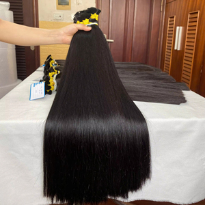 Extensions de cheveux lisses en vente pour Noël 2025, cuticules alignées, sans perte, sans nœuds, mèches de cheveux humains, cheveux vietnamiens en vrac - Product Image 1