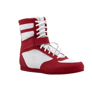 Scarpe da boxe di alta qualità con Logo personalizzato stivali da Kick Boxing scarpe da combattimento traspiranti di dimensioni personalizzate per rendere il tuo marchio