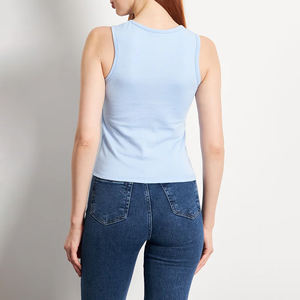 Camiseta sin Mangas para Mujer al por Mayor, Alta Calidad, 100% Algodón, Color Personalizado, Opción de Logotipo Frontal, Anti-Pilling, Secado Rápido, Último Diseño en Venta - Product Image 2