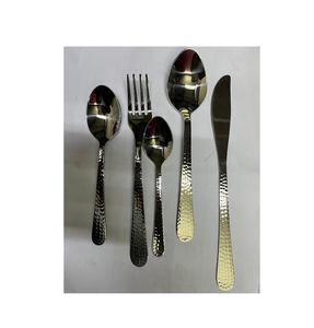 ช้อนสแตนเลสแบบคลาสสิกช้อนส้อมเครื่องเงินแบบแข็ง - Product Image 1