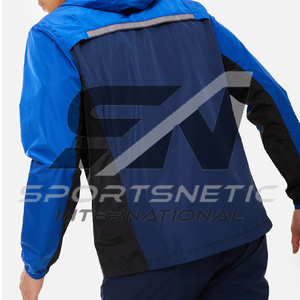 Survêtement décontracté pour homme, personnalisé, 100% nylon, léger, automne, uni, avec cordon de serrage sur le devant, imperméable, coupe-vent - Product Image 2