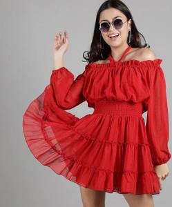 Robe bohème en coton indien fait à la main, cadeau de mariage court élégant, tenue de mariée personnalisée, vêtements confortables d'été, approvisionnement ODM - Product Image 1