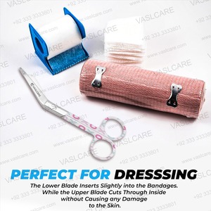 Tijeras de vendaje especial de San Valentín para regalo de enfermera para vestir Lister Tijera de vendaje con patrón XOXO de Vaslcare Love Pattern - Product Image 5