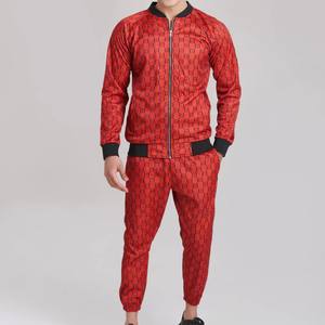 Survêtement de Sport unisexe d'automne et d'hiver à manches longues avec fermeture éclair, pantalon de survêtement décontracté pour hommes, pull imprimé polaire grande taille - Product Image 1