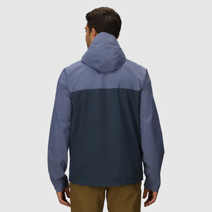 Veste coupe-vent imperméable pour homme OEM avec logo personnalisé, tissu Oxford respirant, polyester écologique, marque privée - Product Image 2