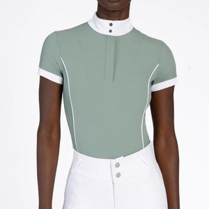 เสื้อขี่ม้าผู้หญิงแขนสั้นเข้ารูปเสื้อนักขี่ม้าเสื้อนักขี่ม้า - Product Image 1