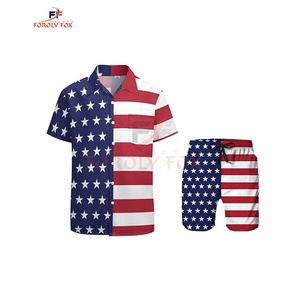 Vente en gros de nouvelles arrivées d'été logo personnalisé impression numérique de haute qualité prix bon marché ensemble d'uniformes américains - Product Image 1