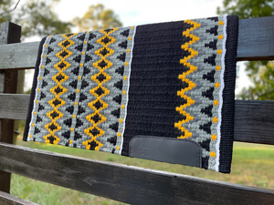 Couverture de selle traditionnelle en laine occidentale avec doublure en polycoton Équipement de cheval pour longs sentiers et arènes - Product Image 3