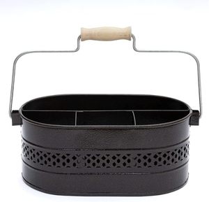 Wholesale Metal Caddy Cutlery Holder With Wooden Handle Kitchen in Affordable Price - Product Image 1