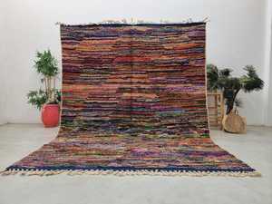 Funky Ma-rốc BENI ourain len berber thảm tùy chỉnh kích thước handmade khu vực thảm với nhiều màu sọc Mô hình phòng ngủ phòng cầu nguyện - Product Image 4