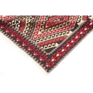 Tapis turc 4,7 x 9,4 pieds, tapis, tapis à imprimé animal rouge en laine - Product Image 5