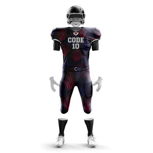 Ensemble de maillots de football américain Logo personnalisé respirant Uniformes à manches courtes pour garçons Plus Size Low Price Name Number on Sale - Product Image 5