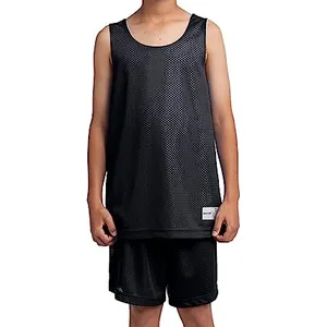 定制男孩可逆篮球运动衫套装儿童篮球穿制服透气双面儿童篮球衬衫