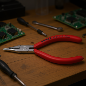 Pince coupante latérale à bec effilé Knipex, poignées chromées, revêtement plastique, pince radio - Product Image 3