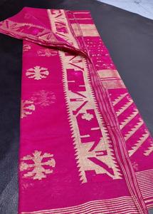 Nueva llegada de calidad de exportación Deshi Dhakai Jamdani Sharee para mujeres JAMDANI tela azul rojo verde dorado cielo azul de Bangladesh - Product Image 6