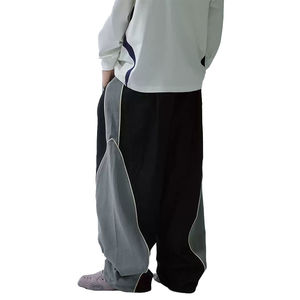 2025 Top qualité coupe-vent pantalon Patchwork rayures personnalisé Sport imperméable hiver décontracté Nylon pantalon pour hommes pantalons lavés - Product Image 4