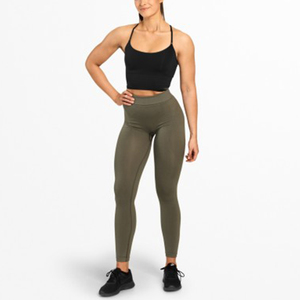 Mallas de mujer de tela elástica de alta calidad, cintura elástica, secado rápido, respetuoso con el medio ambiente, ropa de Yoga, cintura transpirable sin costuras - Product Image 1