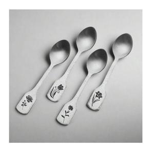 Modern Luxurious Metal Dessert Scoop small Head Mini Silver Gold Stainless Steel <b>Coffee</b> <b>Spoon</b> - Product Image 1