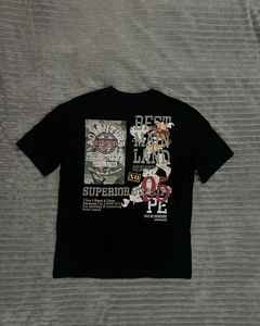 T-shirt surdimensionné de style hip hop vintage pour hommes 100% coton tissé tissu col rond poids lourd manches courtes imprimé Design haut - Product Image 3