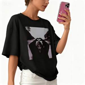 T-shirt graphique pour femme, imprimé d'art unique, décontracté, confortable, à porter tous les jours, tendance, col rond, grande taille, 100% - Product Image 2