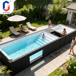 UV Resistant Prefabricated Above Ground Fiberglass Swimming <b>Pool</b> Outdoor Container <b>Pool</b> With Complete Equipment - Product Image 3