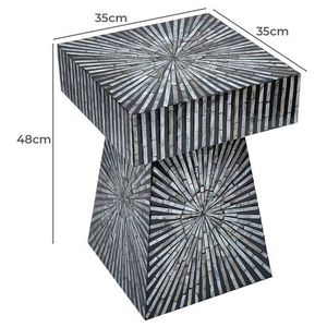 Mesa Auxiliar con Incrustaciones de Hueso, Craft Valley AK-815, Diseño Moderno y Artístico, Color Personalizable, Decoración Étnica, Muebles de Lujo para Dormitorio - Product Image 2