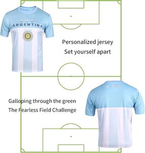 Maillot de football pour enfants d'Argentine, vêtements de football de haute qualité, vente en gros, uniformes d'entraînement de football, maillot de football - Product Image 4