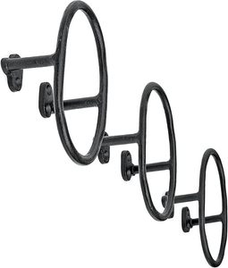 Ganchos para abrigos de estilo ovalado moderno, gancho de acabado negro Vintage para abrigos, sombreros, hierro fundido más resistente, rústico, fácil, versátil y duradero - Product Image 1