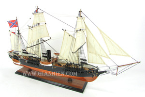 Gia Nhien Manufacturer's Custom Design ALABAMA MODEL TALL SHIP High Quality Wood <b>Decoration</b> with Home Painting Low MOQ - Product Image 3