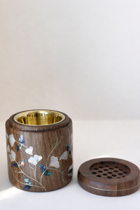 Quemador de Incienso Ecológico de Madera de Acacia con Incrustaciones de Nácar, con Diseño Tradicional Árabe Mubkhar para el Hogar Religioso - Product Image 2