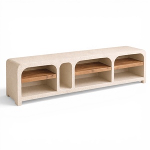 MAYA Acacia Wood Cabinet | Japandi Minimalist Solid Wood <b>Storage</b> Display Cabinet | Space-Saving Durable Eco-Friendly Easy Villa - Product Image 1