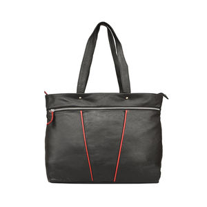 Black Genuine Leather Laptop Briefcase Tote Bag Slim Business Messenger Handbag for Office <b>Travel</b> - Product Image 3