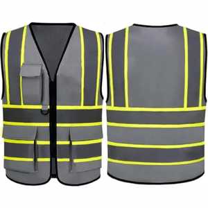Chaleco de trabajo de seguridad de construcción de lona transpirable para hombre logotipo personalizado reflectante nueva malla precio barato servicio OEM Chaleco de seguridad vial - Product Image 1