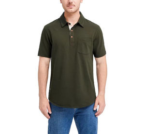 Vente en gros prix d'usine polos pour hommes de haute qualité 100% coton Design personnalisé imprimé doux respirant court brodé - Product Image 3