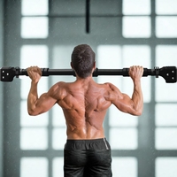 Barra de dominadas y flexiones de acero inoxidable, montada en la pared, duradera y antideslizante, para uso doméstico