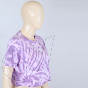 2024 Tie Dye ropa de calle de alta calidad Top corto de manga larga para mujeres con diseños personalizados - Product Image 3