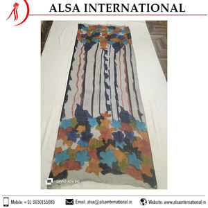Designer 100% Wool Hand Painted Scarf <b>for</b> <b>Women</b> Wholesale Price Traditional Scarves & <b>Shawls</b> Reasonable Priced - Product Image 2