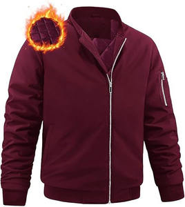 Blouson aviateur d'hiver avec logo personnalisé pour hommes, coupe-vent, chaud, fermeture à glissière complète, veste de vol formelle avec motif camouflage et poches - Product Image 1