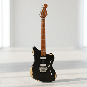 Guitarra Eléctrica Profesional SBS VS200 de 6 Cuerdas, Cuerpo Sólido de 3 Piezas de Aliso, Mástil de Arce Flameado Tostado, Auténtico Floyd Rose de Acero - Product Image 1